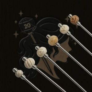 💀 Carved Bone Stainless Steel Hair Sticks - Quiet Magic, All-Day Hold